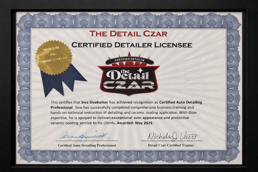 SPS Auto Care Certified Detailer Licensee